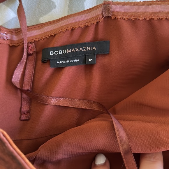 BCBG Copper Taffeta Mini Dress - Picture 4 of 8